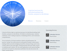 Tablet Screenshot of churchofdivinelight.org